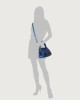 Orciani PUFFY Midnight leather handbag with strap Leather blue