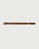 Orciani Bull leather Nobuckle bracelet with silver detail Leather Brown