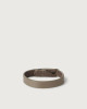 Orciani Bull leather Nobuckle bracelet with silver detail Leather Taupe