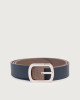 Orciani Dollaro Double leather belt 3 cm Mud+Navy