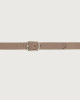 Orciani Dollaro Double leather belt 3 cm Mud+Navy
