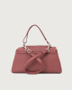 Orciani Sveva Longuette Soft leather handbag with strap Grained leather bordeaux