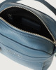 Orciani Micron leather mini messenger bag Grained leather Blue