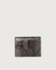 Orciani Diamond small python leather wallet Python Leather Charcoal Grey