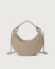 Orciani Dumpling Soft leather mini bag with strap Grained leather Sand