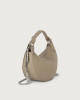 Orciani Dumpling Soft leather mini bag with strap Grained leather Sand