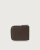 Orciani Micron leather wallet with coin pocket Chocolate