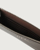 Orciani Micron leather pouch with wristband Grained leather Ebony