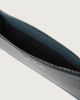 Orciani Micron leather pouch with wristband Grained leather Navy