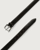 Orciani Cocco Fianco Lucido classic crocodile leather belt 3 cm Crocodile Leather Chocolate