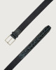 Orciani Camoscio cocco suede and crocodile leather belt Crocodile Leather, Suede Blue