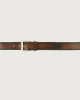 Orciani Buffer leather belt with roller buckle Leather Cognac