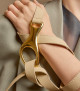 Orciani Nappa B long tip leather belt 2 cm Nappa leather ivory