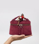 Orciani Joy Peach suede leather mini bag Suede leather BORDEAUX