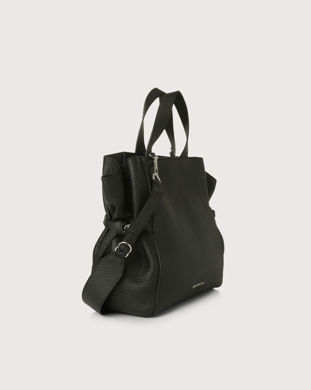 ORCIANI Fan Soft medium leather handbag color Black