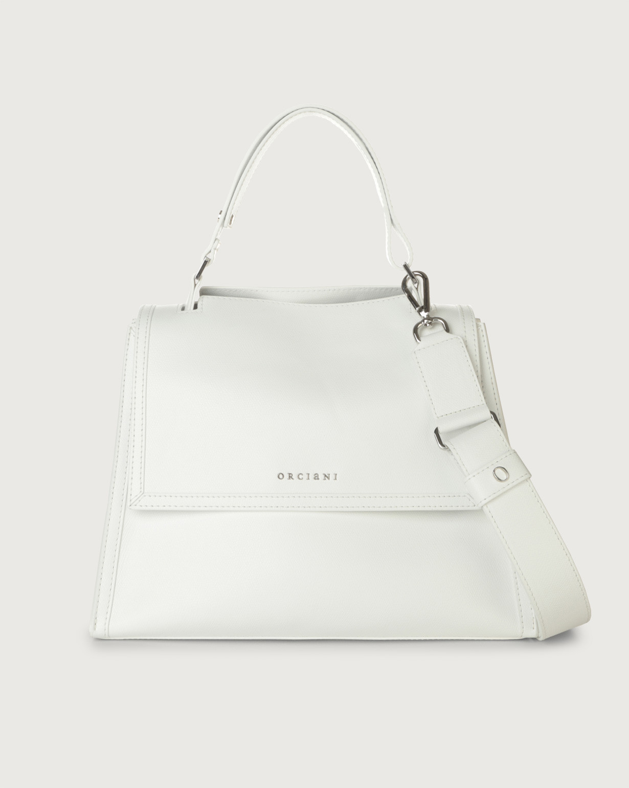ORCIANI Sveva Premium Medium leather shoulder bag with shoulder