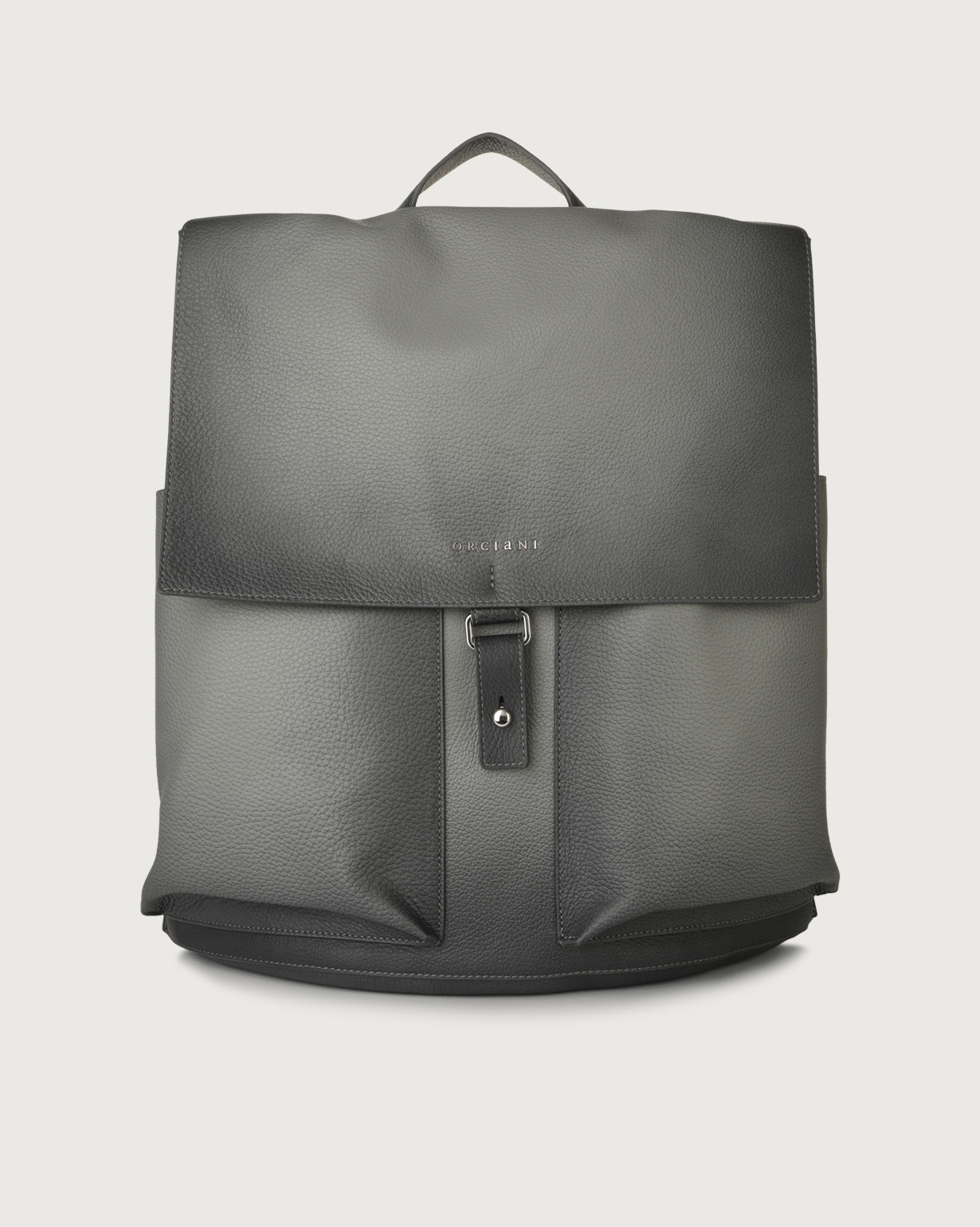 ORCIANI Micron Deep leather backpack, color Grey