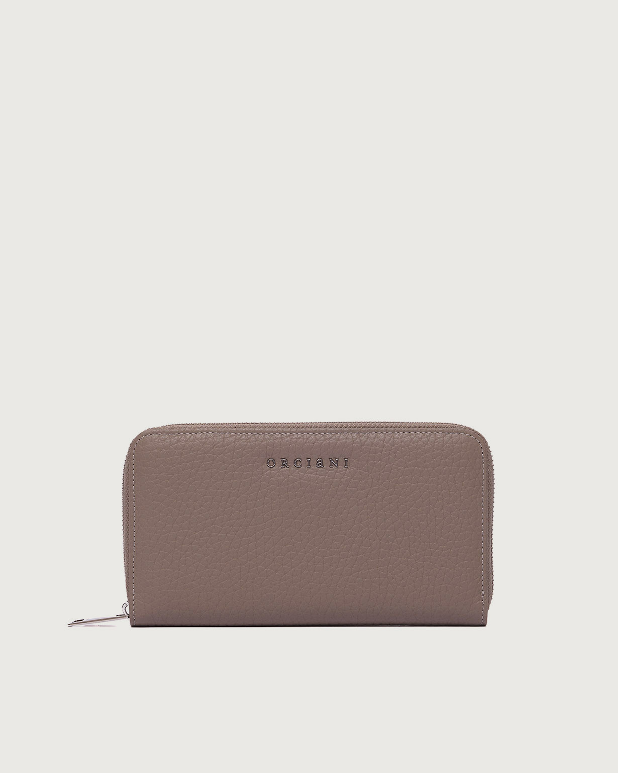 ORCIANI Zip Around Soft lleather wallet, color taupe