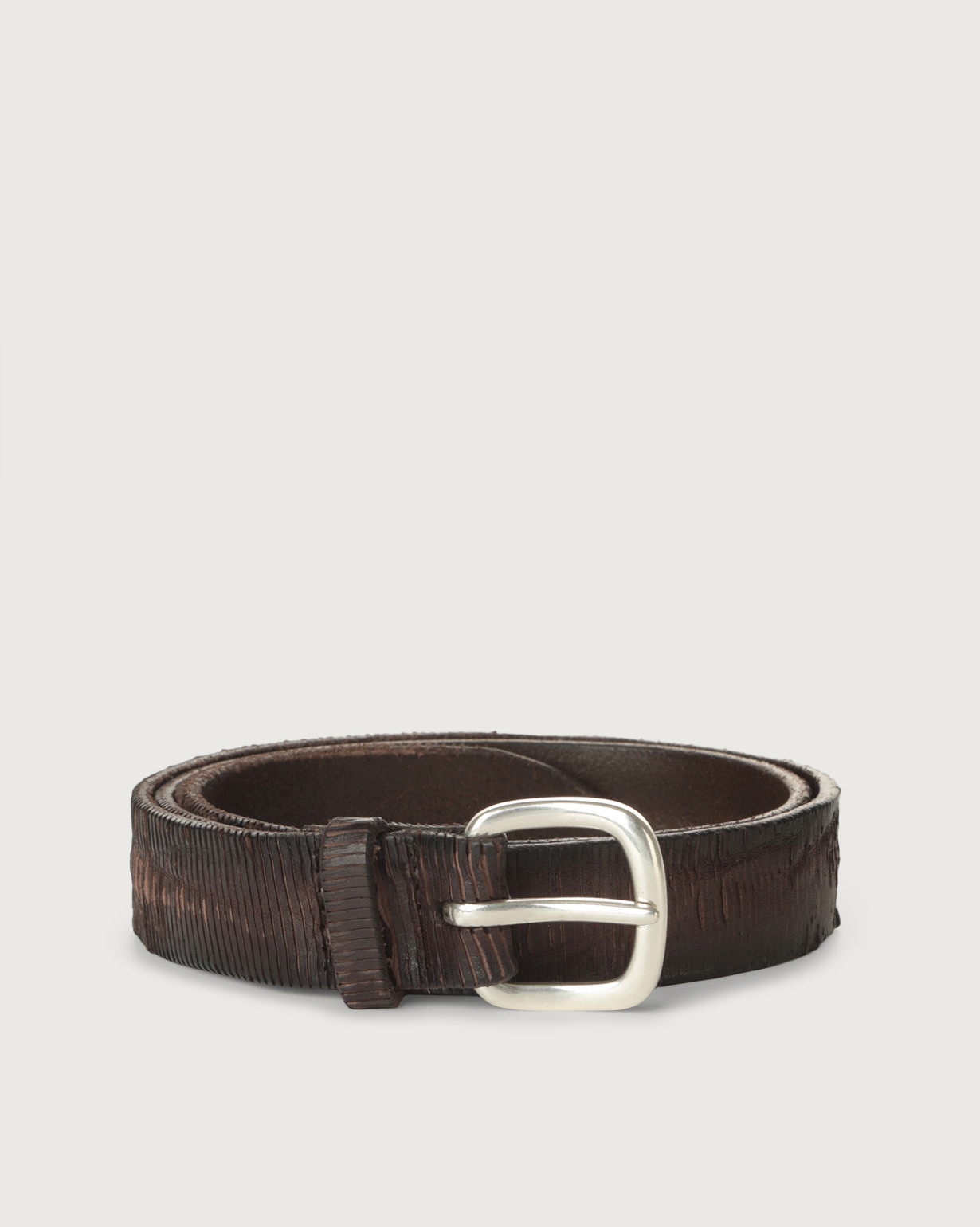 ORCIANI Blade leather belt, color Chocolate