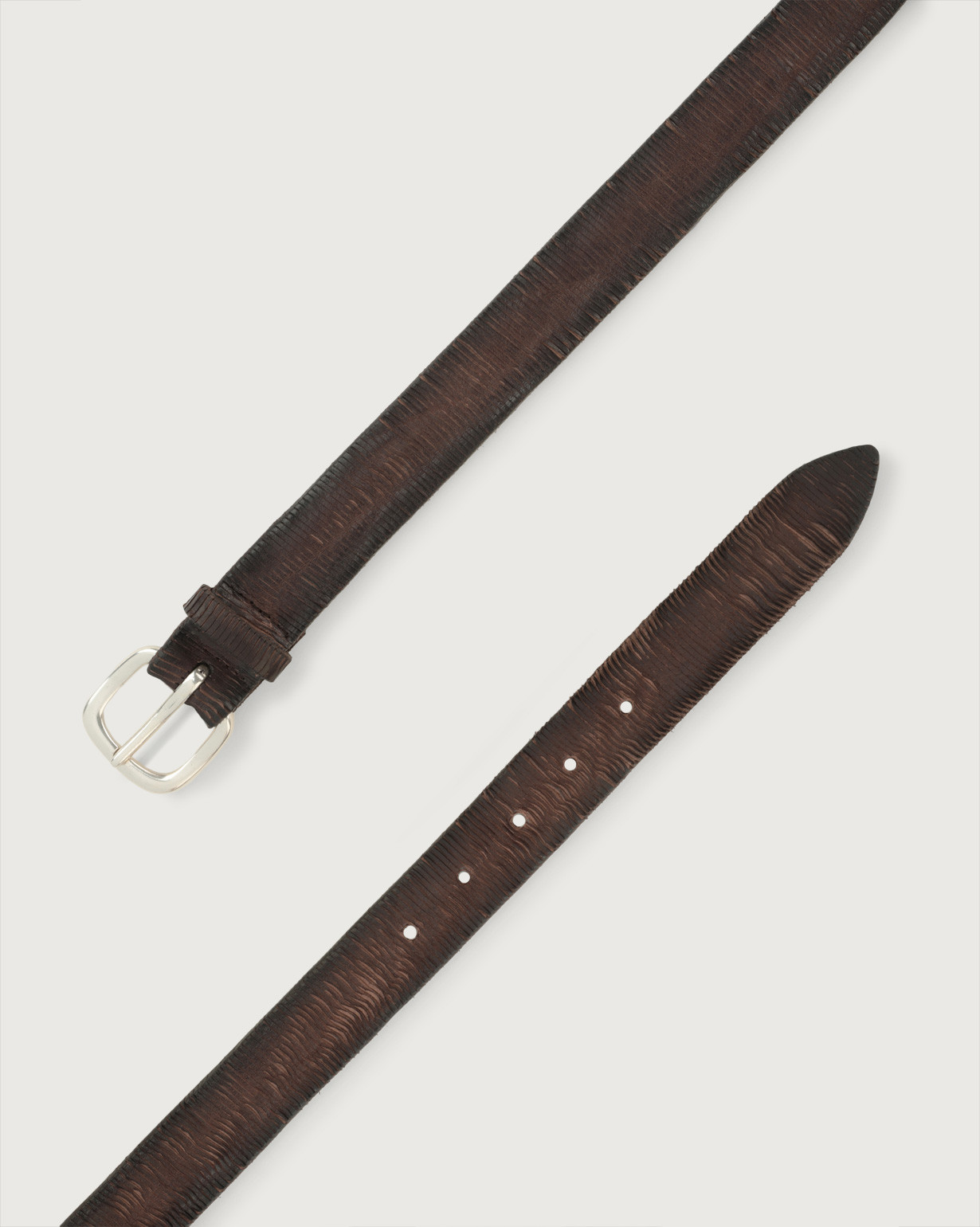 ORCIANI Blade leather belt, color Chocolate