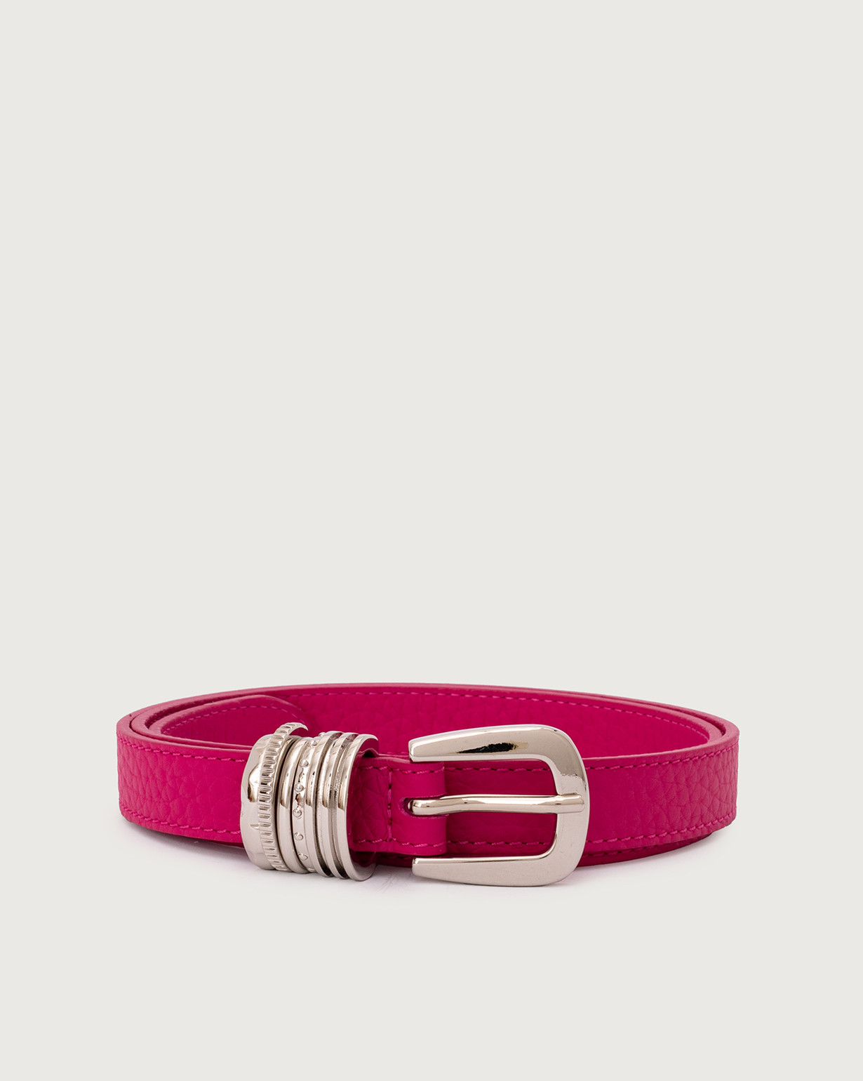 ORCIANI Soft leather belt 2 cm, color Fuchsia