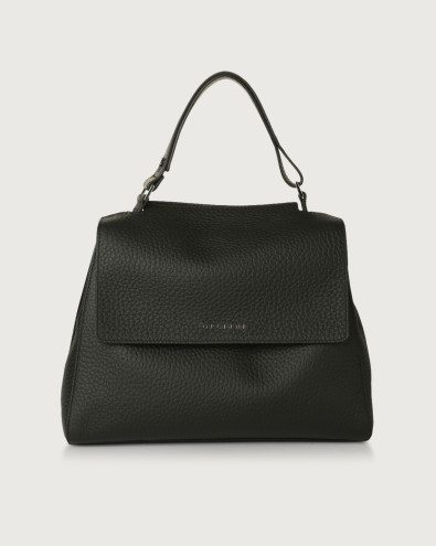 Sveva Soft Midi leather shoulder bag with shoulder strap