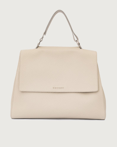 Sveva Soft large leather shoulder bag with strap