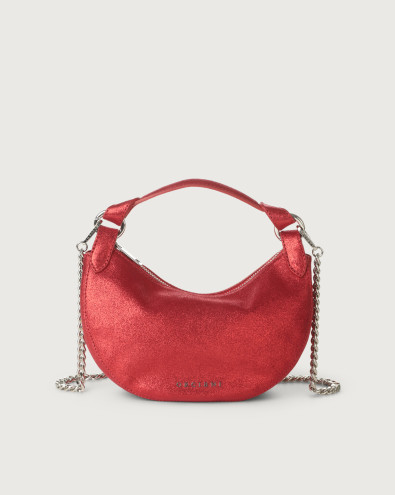 Dumpling Midnight leather mini bag with strap