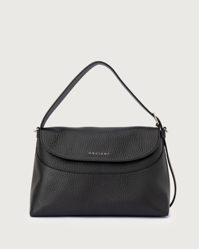 Nana Soft Midi leather shoulder bag with strap