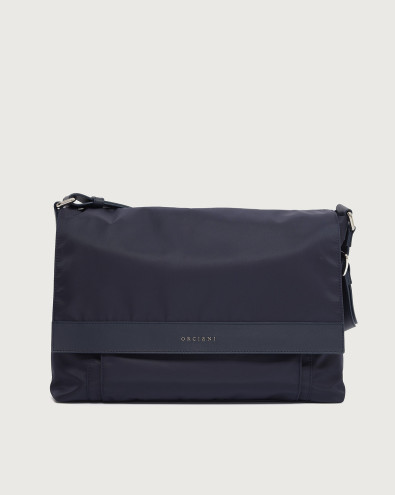 Davis eco-nylon and leather messenger bag