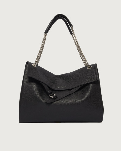 Venus Soft Midi grained leather shoulder bag