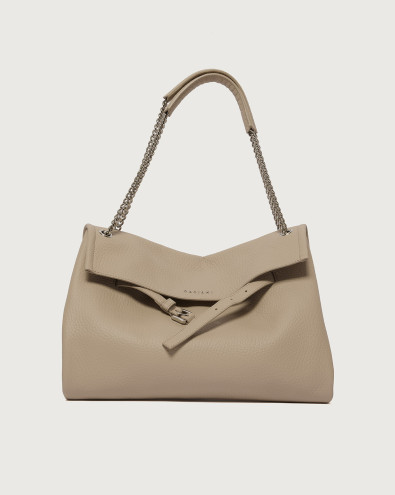 Venus Soft Midi grained leather shoulder bag