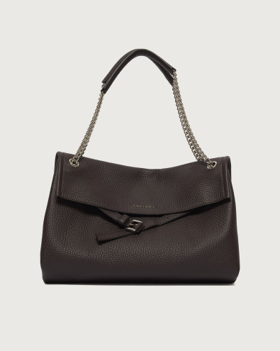 Venus Soft Midi grained leather shoulder bag