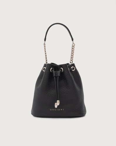 Nest Soft grained leather mini bucket bag