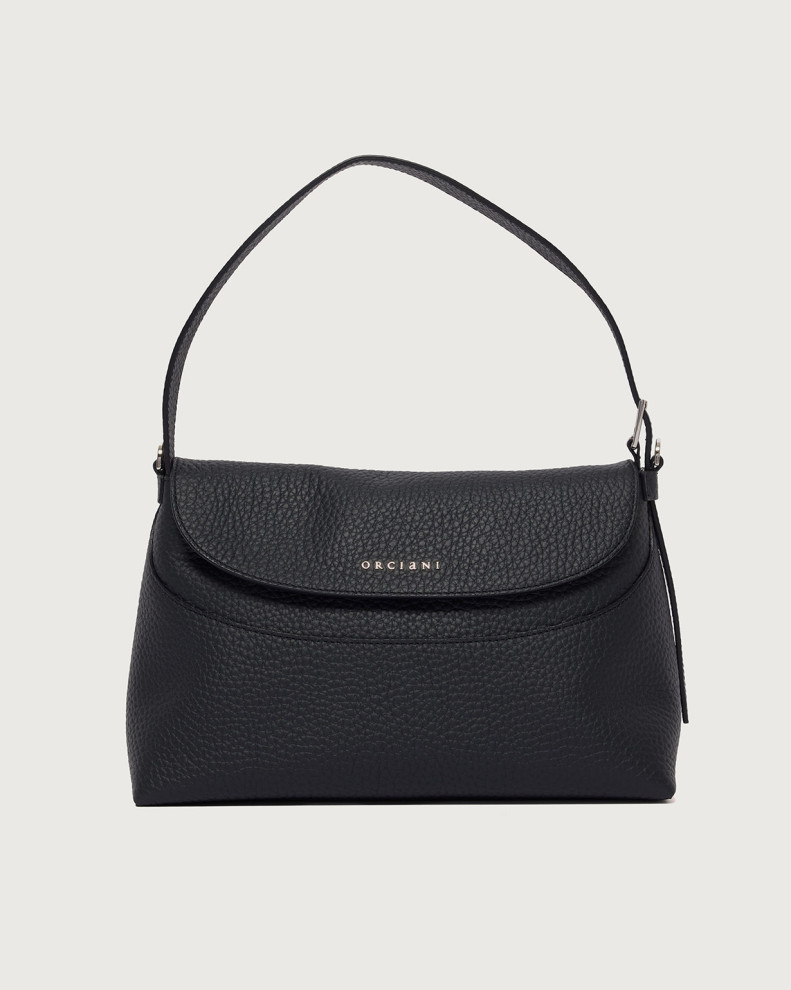 Nana Soft Midi leather shoulder bag with strap