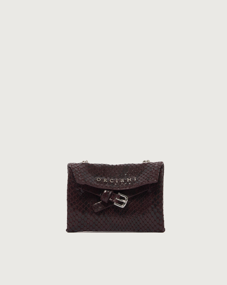 Mini Venus Exotic python effect leather bag charm
