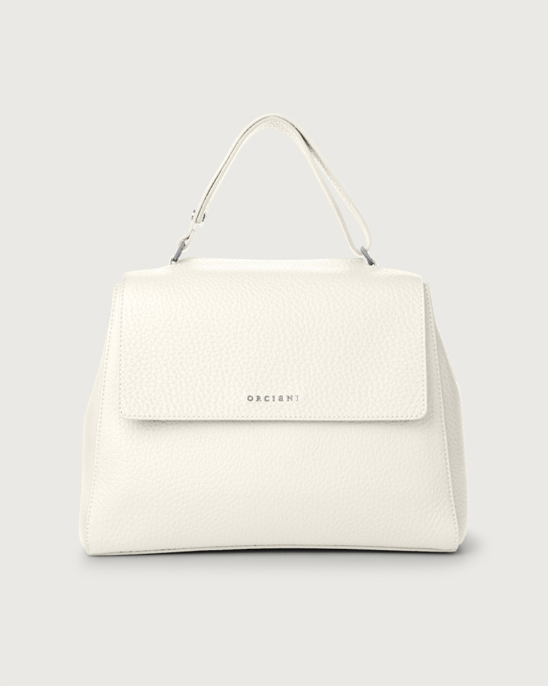 Sveva Soft Midi leather shoulder bag with shoulder strap