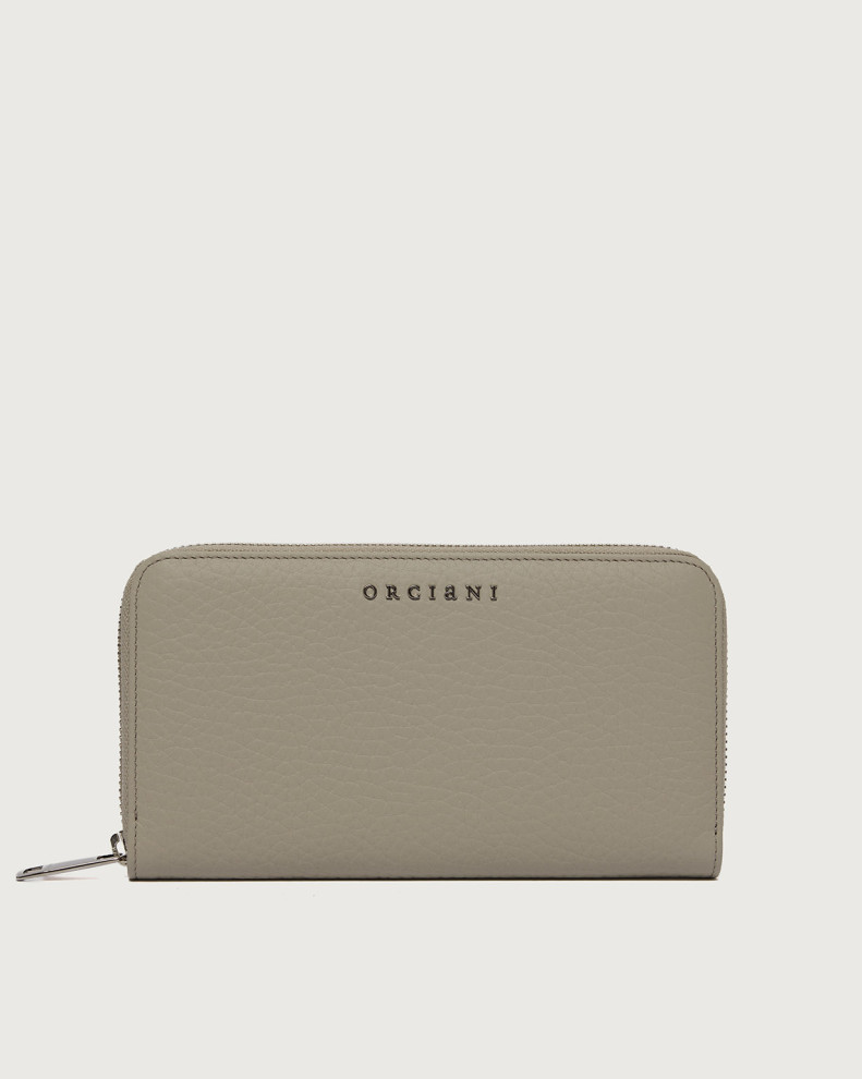 Zip around Soft large leather wallet