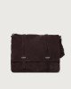 Jones Peach suede leather messenger bag
