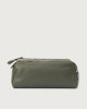 Orciani Micron leather shoe bag Grained leather Olive green
