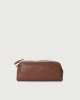 Orciani Micron leather shoe bag Grained leather Cognac