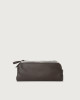Orciani Micron leather shoe bag Grained leather Ebony