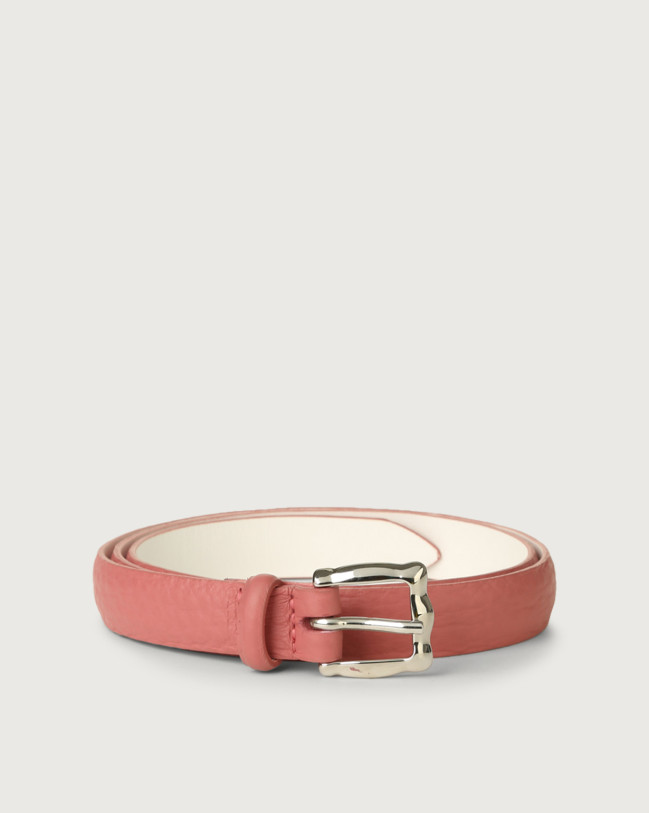 Orciani Soft thin leather belt Leather Pink