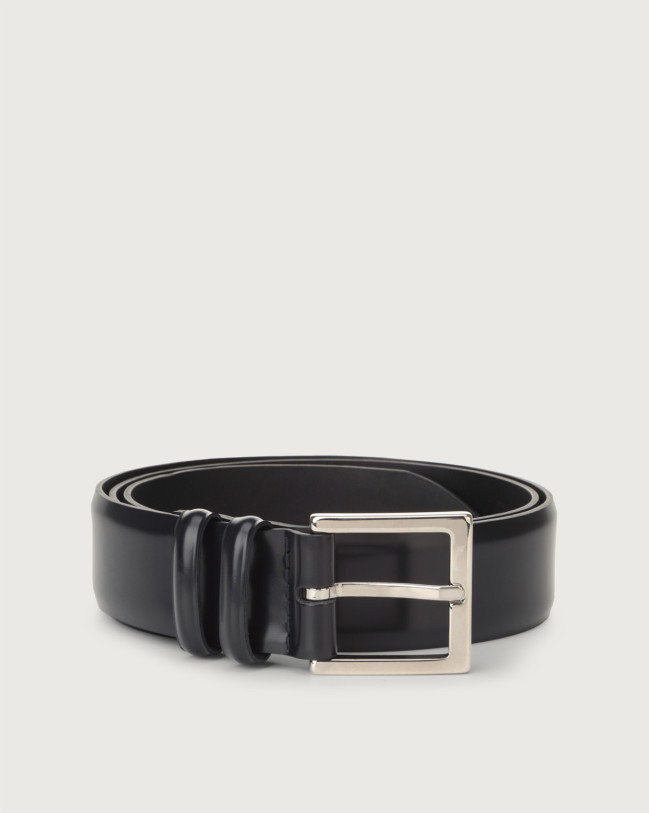 Orciani Toledo classic leather belt 3,5 cm Leather Blue