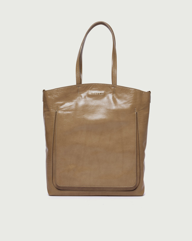 Orciani Vulona M Notturno Oro leather tote bag Leather Chocolate
