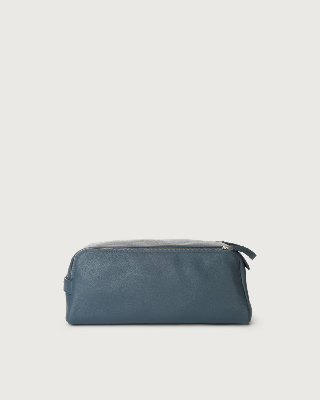 Orciani Micron leather shoe bag Grained leather Blue