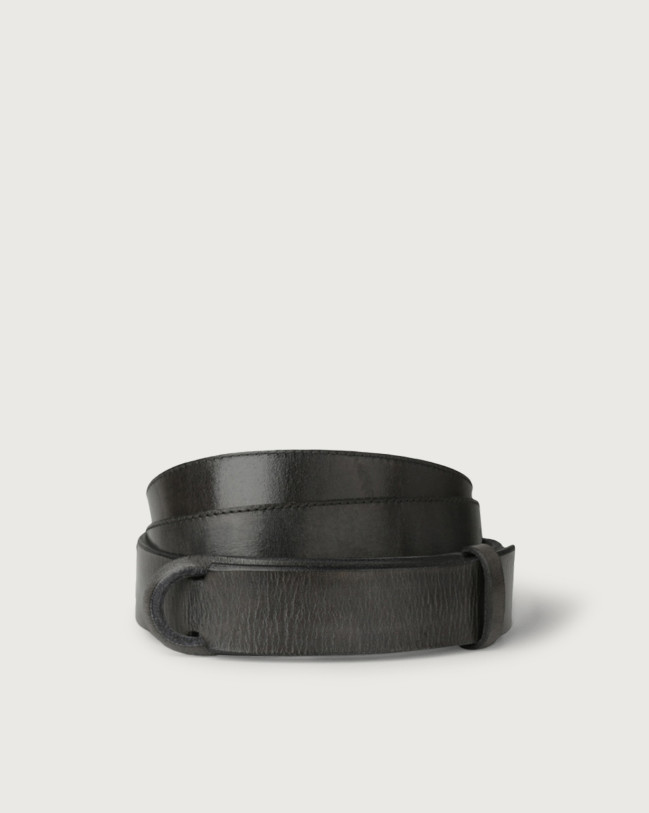 Orciani Dive leather Nobuckle belt Leather Dark grey