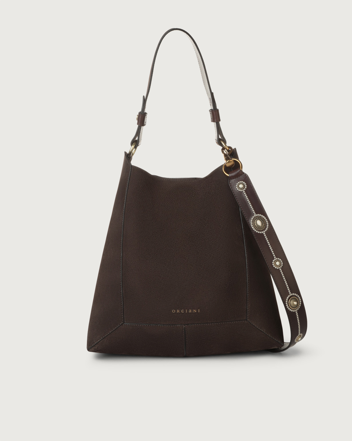 Chocolate shoulder bag on sale