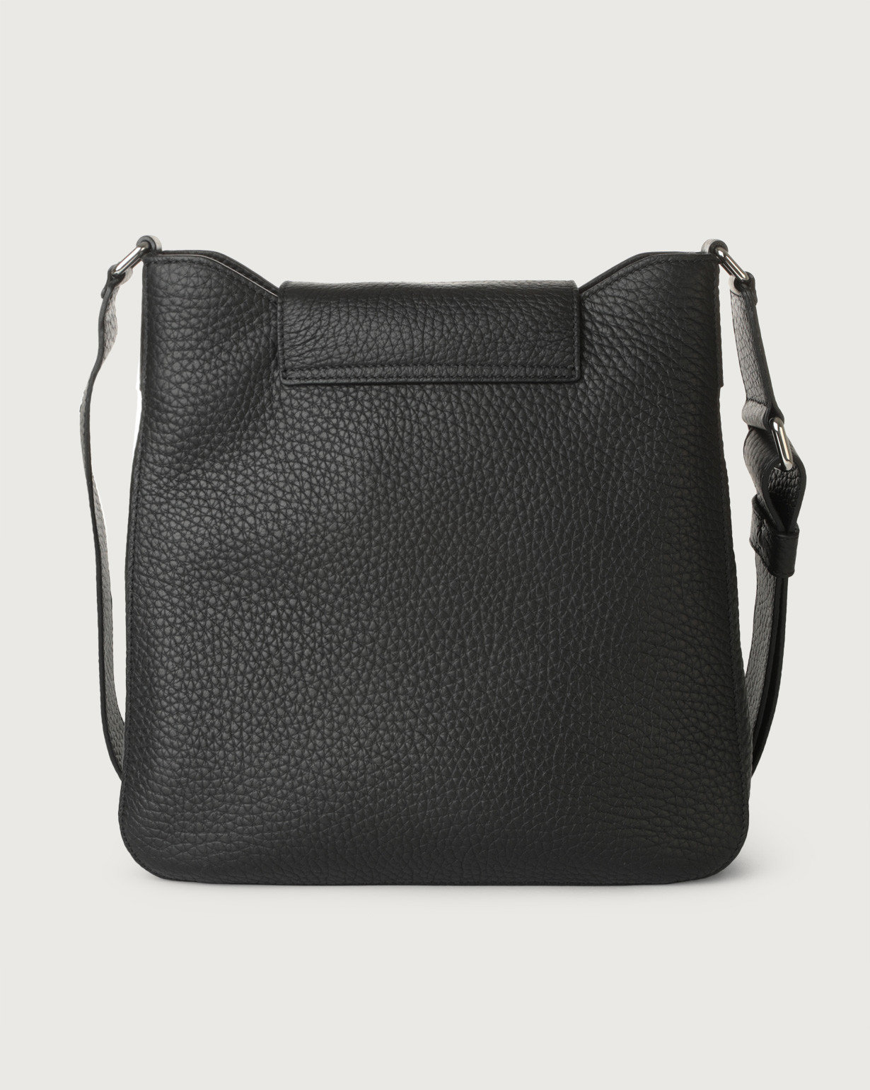 ORCIANI. Dama Soft leather bag with shoulder strap. color Black