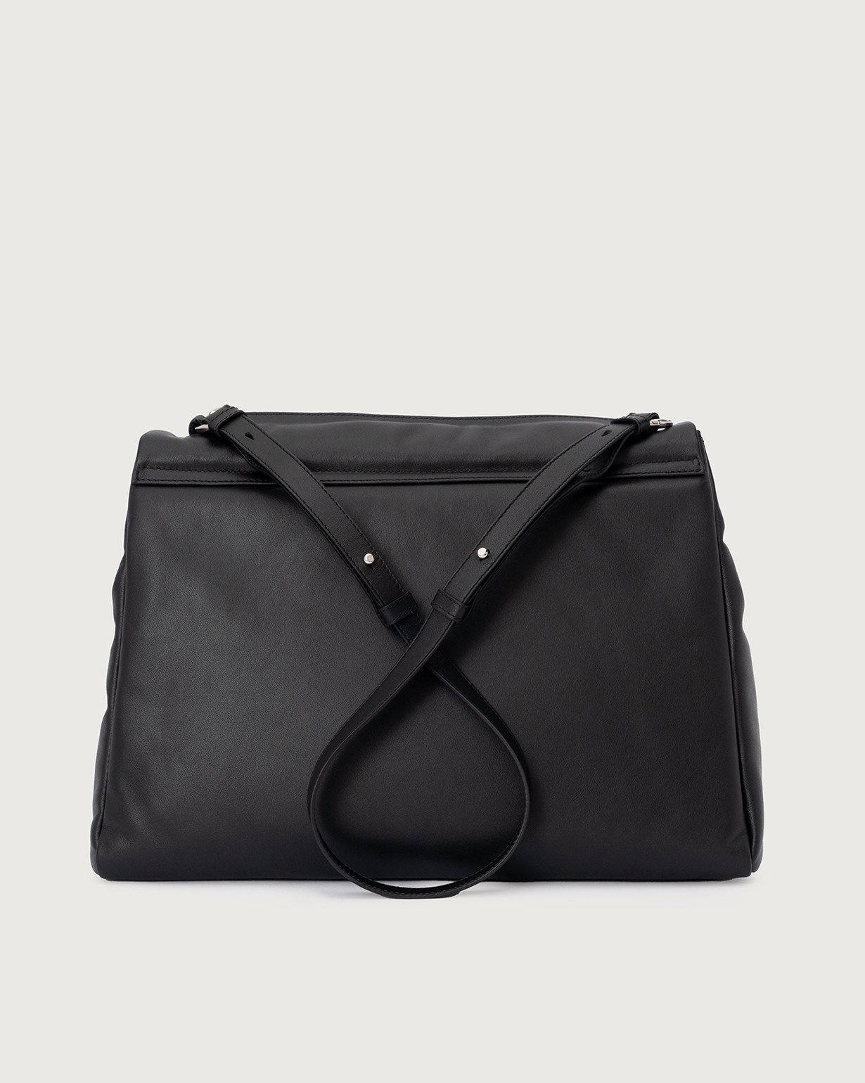 ORCIANI. Sveva Nappa Bold XL padded leather shoulder bag. color black